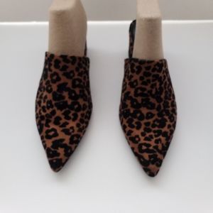 Steven by Steve Madden Selma Animal Print Heeled Mule Size 8.5